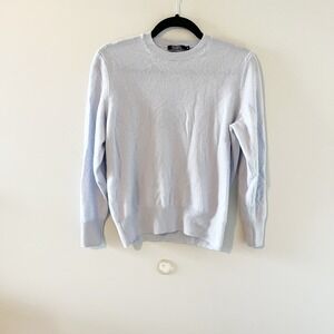 Galeries Lafayette 100% cashmere crewneck sweater light blue small/medium